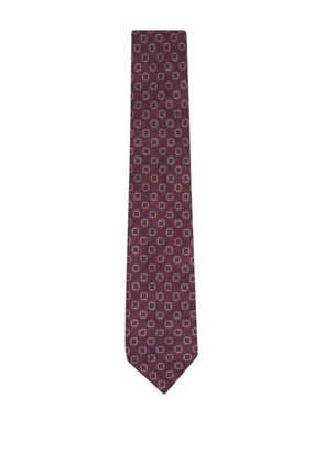 Paolo Albizzati patterned wool tie - Purple