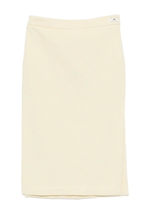 Elisabetta Franchi diamond-embellished tweed skirt - Yellow