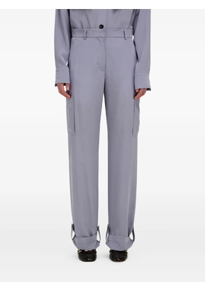 Ferragamo cargo pocket cuffed trousers - GREY