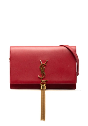 Saint Laurent Pre-Owned 2017 Smooth Calfskin Monogram Kate Tassel Wallet on Chain crossbody bag - Red
