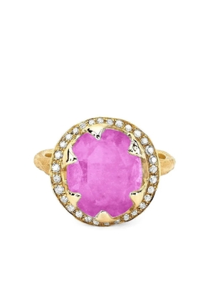 Logan Hollowell 18K yellow gold Baby Queen diamond and sapphire ring