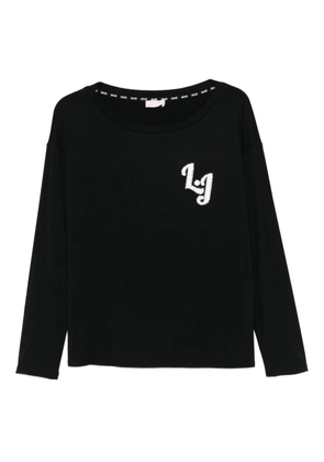 LIU JO logo-detail long-sleeve top - Black