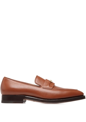 Bally Scribe grained leather loafers - Brown