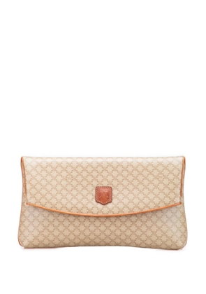 Celine Pre-Owned 1990 Macadam Coated Canvas clutch bag - Brown