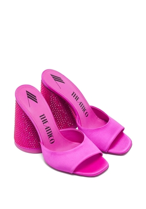 The Attico satin crystal sandals - Pink