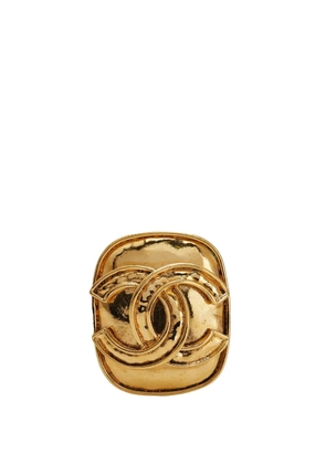 CHANEL Pre-Owned 1994 Gold Plated CC Brooch costume brooch