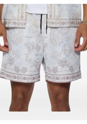 Ksubi Eternity floral-print elasticated-waist shorts - Blue