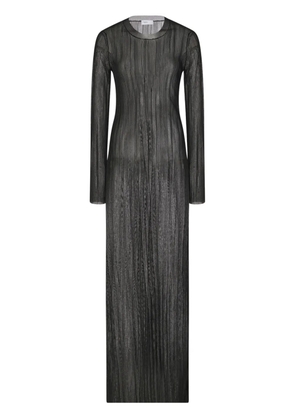 Rosetta Getty sheer plissé dress - Black