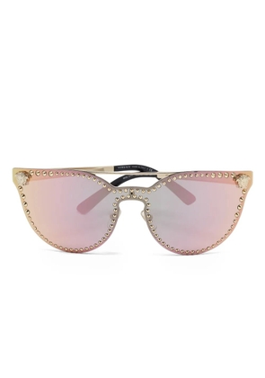 Versace Pre-Owned Medusa Head studded sunglasses - Gold