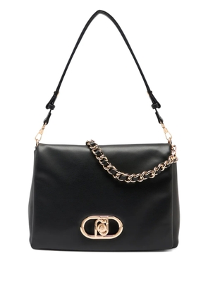 LIU JO LaPuffy large braided chain logo satchel - Black