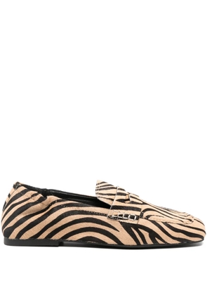 Ash Barkley zebra print loafers - Brown