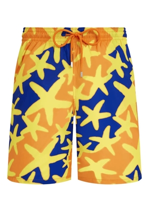 Vilebrequin starfish drawstring swim shorts - Orange