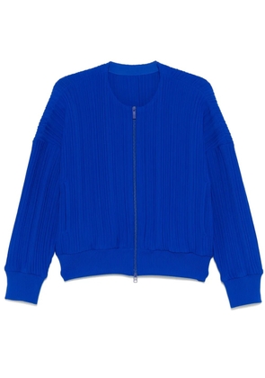 Pleats Please Issey Miyake Crepe Knit jacket - Blue