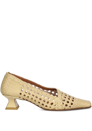 Miista 35mm Gisla square-toe pumps - Neutrals