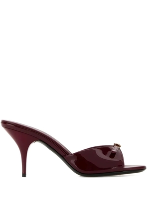 Miu Miu 75mm buckle leather sandals - Red