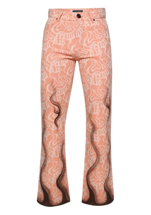 Casella Meyer Flames jacquard trousers - Orange