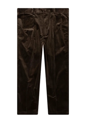 WACKO MARIA pleated corduroy trousers - Brown