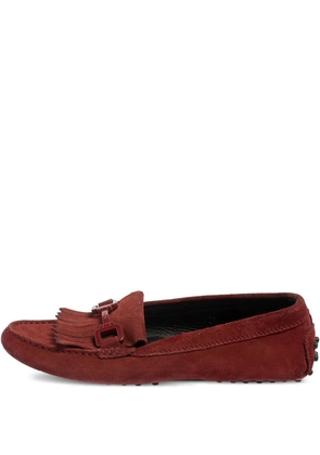 Tod's Vintage suede loafers - Red
