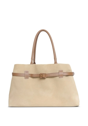 Sarah Chofakian Calizo suede tote bag - Neutrals