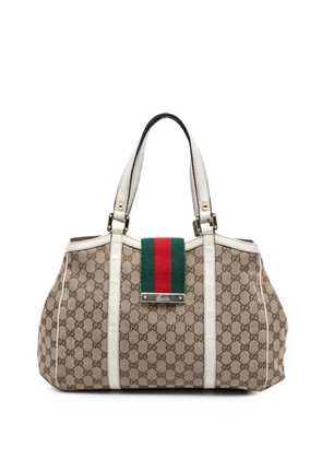 Gucci Pre-Owned 2016-2025 GG Canvas Web New Ladies tote bag - Brown