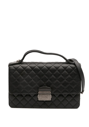 CHANEL Pre-Owned 2016-2017 Medium Quilted Goatskin CC University Flap shoulder bag - Black