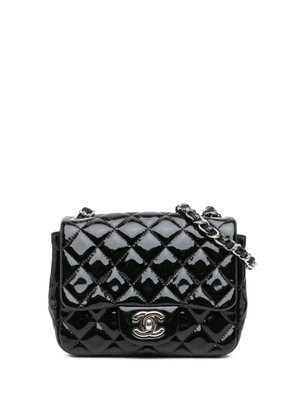 CHANEL Pre-Owned 2014 Mini Square Classic Patent Single Flap crossbody bag - Black