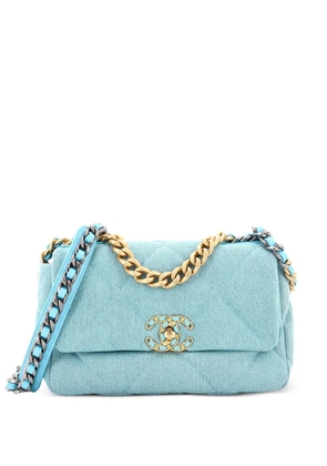 CHANEL Pre-Owned 19 Flap Bag Quilted Denim Medium shoulder bag - Blue