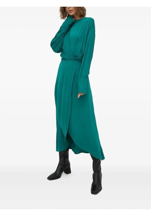 lovechild Siggi twist-detail button-cuff midi dress - Green