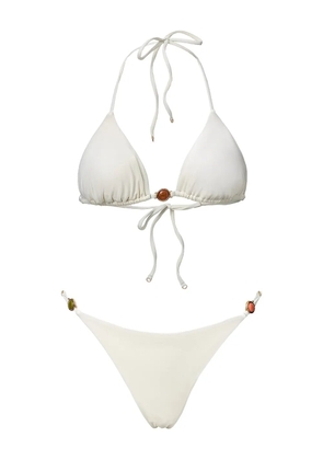 SOFIA ERHAN Rosie embellished bikini - White