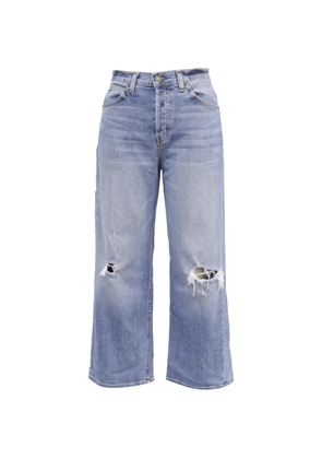 Nili Lotan cropped flared distressed jeans - Blue