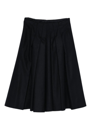 ASPESI pleated flannel midi skirt - Blue