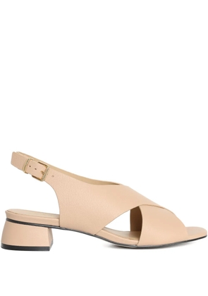 Sarah Chofakian 25mm Baunilha Latte criss-cross sandals - Neutrals