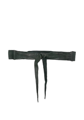 SOMMET tie leather belt - Green