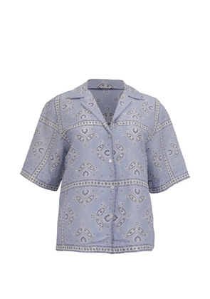 SANDRO livia paisley-print button-down shirt - Blue