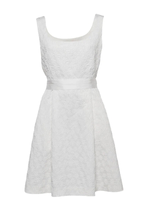 Carolina Herrera Vintage patterned-jacquard mini dress - White
