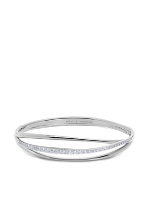 Monica Vinader diamond wrap bangle bracelet - Silver