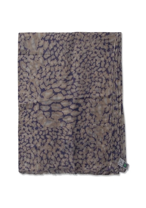 Diane Von Furstenberg Vintage animal-print fringed scarf - Neutrals