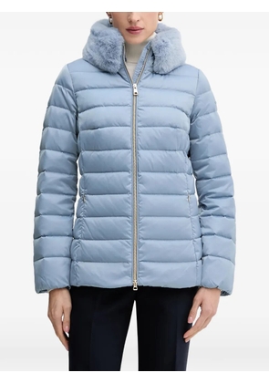Geox Bettanie texture-trim quilted jacket - Blue