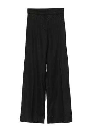 Maje rhinestone pinestripe trousers - Black