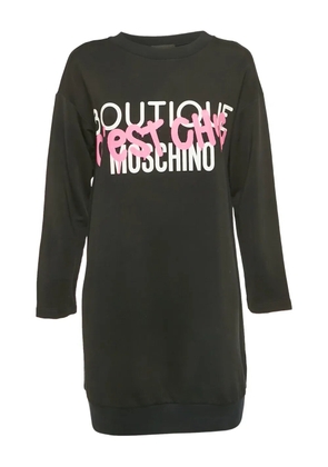 Boutique Moschino logo-print long sweatshirt - Black