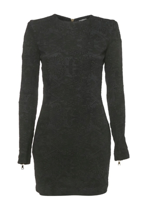 Balmain Pre-Owned Jacquard zip dress - Black