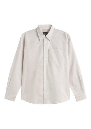 A.P.C. Greg striped long-sleeve shirt - Neutrals