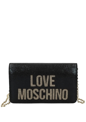 Love Moschino logo-embellishment crossbody bag - Black