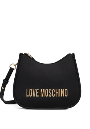 Love Moschino logo-plaque shoulder bag - Black