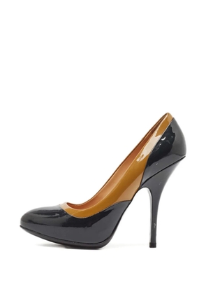 Lanvin Pre-Owned 100mm patent-leather pumps - Blue