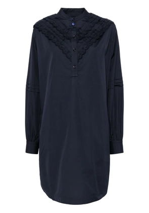 Maison Kitsuné craft embroidery shirt dress - Blue
