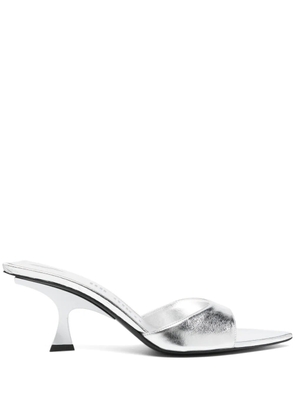 The Attico 70mm metallic sandals - Silver