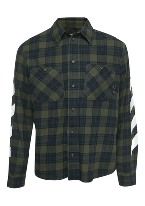 Off-White Pre-Owned tartan cotton shirt - Green