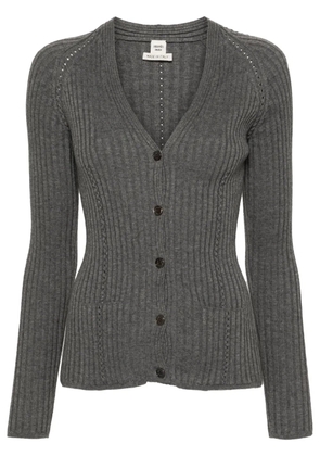 Hermès Pre-Owned 2010s ribbed-knit cardigan - Grey