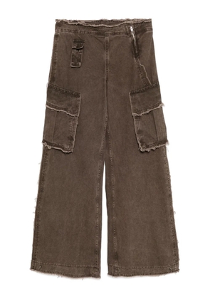 Ground Zero frayed cargo trousers - Brown